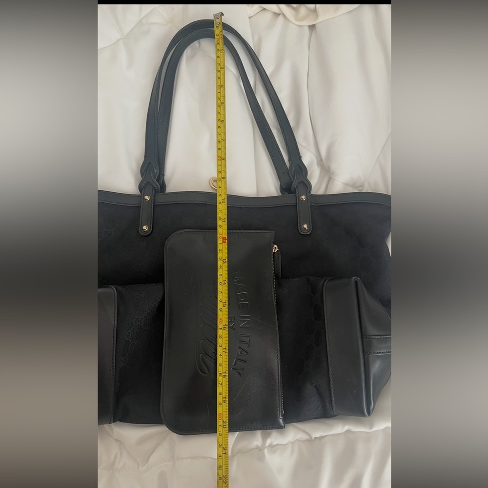 Gucci Black Monogram Tote Bag